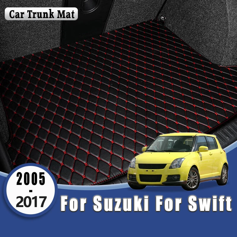 

Задний коврик в багажник для Suzuki Swift 2005-2017, нескользящий вкладыш для багажника, водонепроницаемый, устойчивый к царапинам, легко чистящийся, аксессуары для салона автомобиля