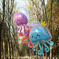 Cartoon Jellyfish Balloon Under The Sea Creatures Children Birthday Baloon Mermaid Girl Boy Birthday Balon Jellyfish Babyshower