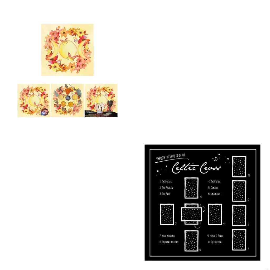 

PXPF Луна Цветочный шаблон Тароц скатерть астрология колдовства украшения ткани