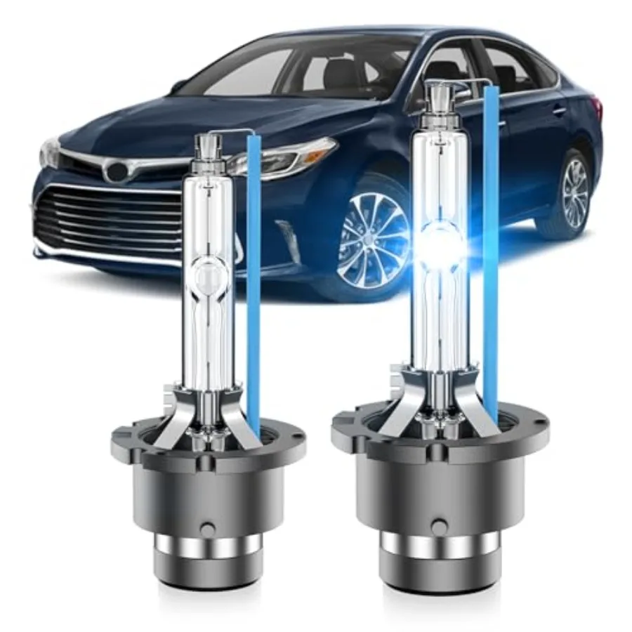 

Fit for 2011-2016 Toyota Avalon Sienna Venza D4S HID Xenon Headlight Bulbs 350% Brightness High Low Beam Light Bulb White Blue