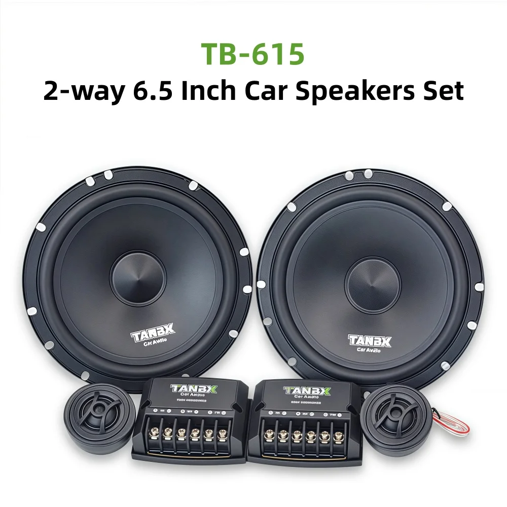 6.5 Inch 2-way Car Speaker Kit MAX 180W High-power HIFI Sound Quality Full Range Surround Sound Car Audio Speakers Set