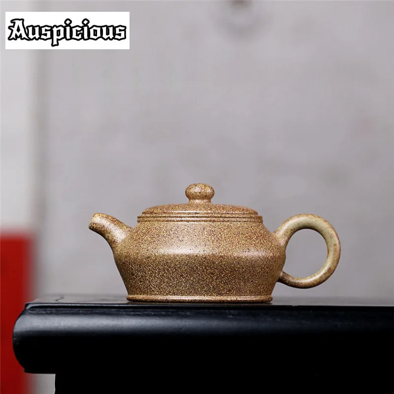 160ml Boutique Yixing Purple Clay Teapots Handmade Large Caliber Manshu Pot Raw Ore Section Mud Kettle Chinese Zisha Teaset Gift