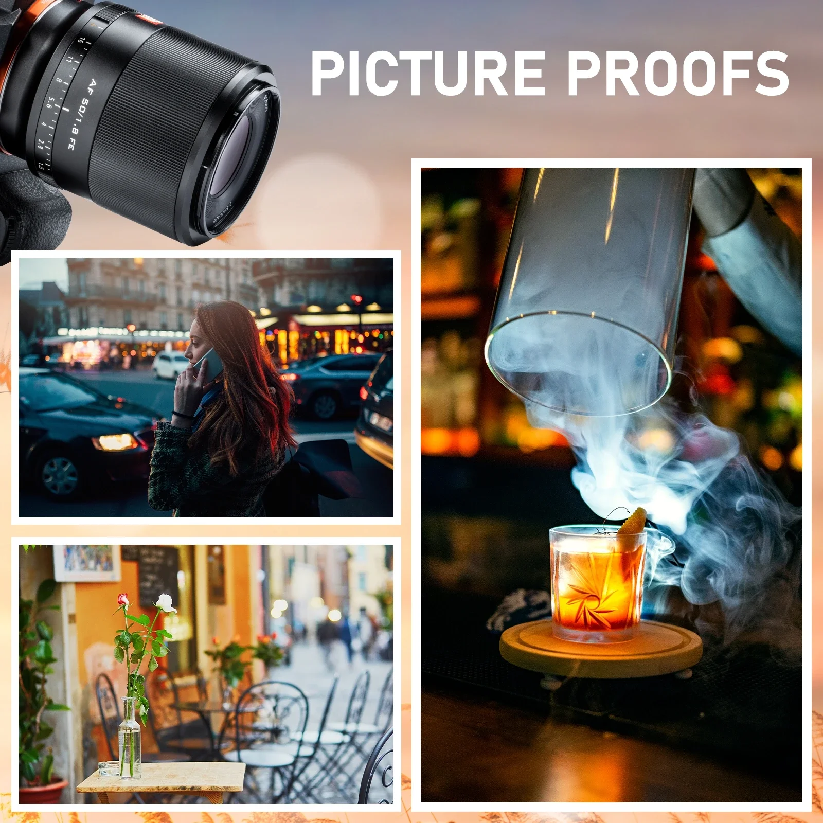 2026 New Viltrox 50mm F1.8 AF Lens Auto Focus Full Frame Large Aperture Portrait Lens for  E Mount A7II A9II A6300 Camera