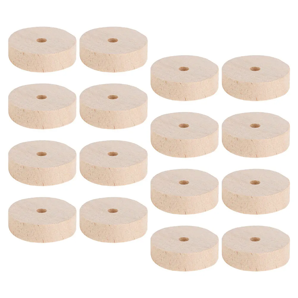 20 pcs Handmade Car Wood Wheels 35Mm With 5Mm Center Hole Natural Unfinished Diy Craft Supplies For Cars Kids Projects Wooden