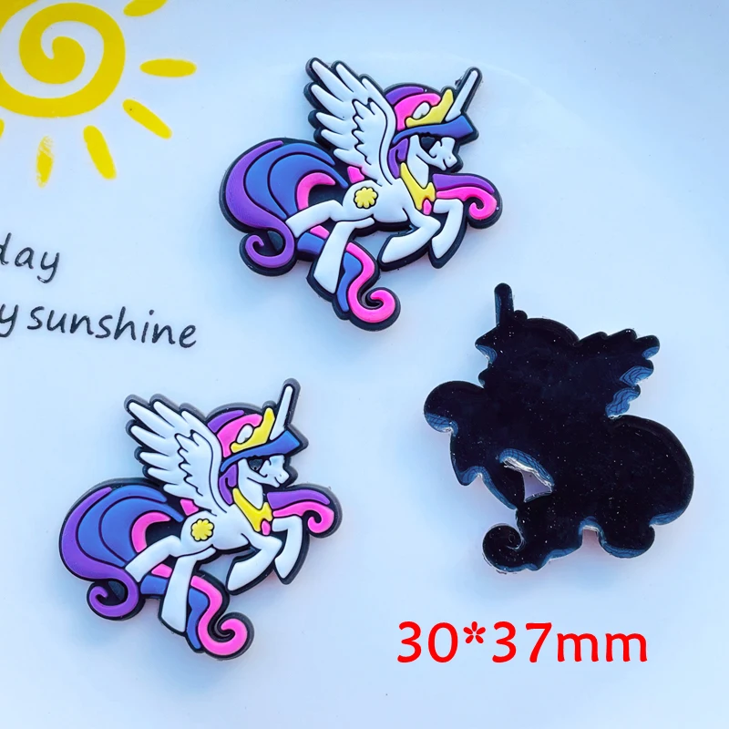 10 Pcs New Mini Kawaii Cartoon Unicorn Soft Glue Flat Back Cabochons Scrapbook Diy Party Hairpin Accessories Decorate Craft K25