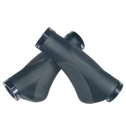 Bicycle Handlebar Grips TPR Ergonomic Rubber Handle Non-Slip Shock Absorption Mountain Bike Handlebar Cover Double Side Lock On