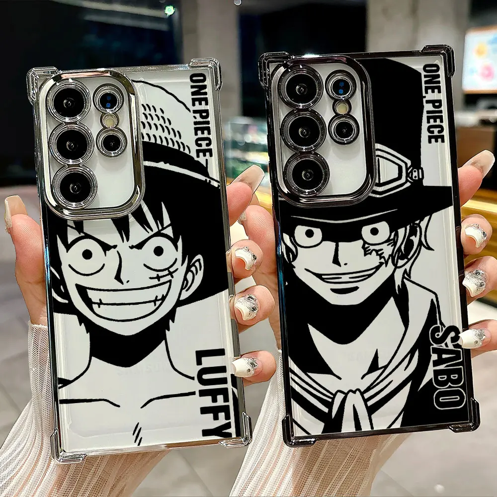 

Sabo Luffy Ace One Pieces Coque For Galaxy S26 Ultra Phone Case For Samsung S26 S25 S24 S23 S21 Ultra S20 FE S25 Plus Soft Cover