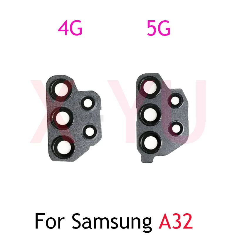 For Samsung Galaxy A32 4G A325F / 5G A326B Back Rear Camera Glass Lens With Adhesive Replacement Parts