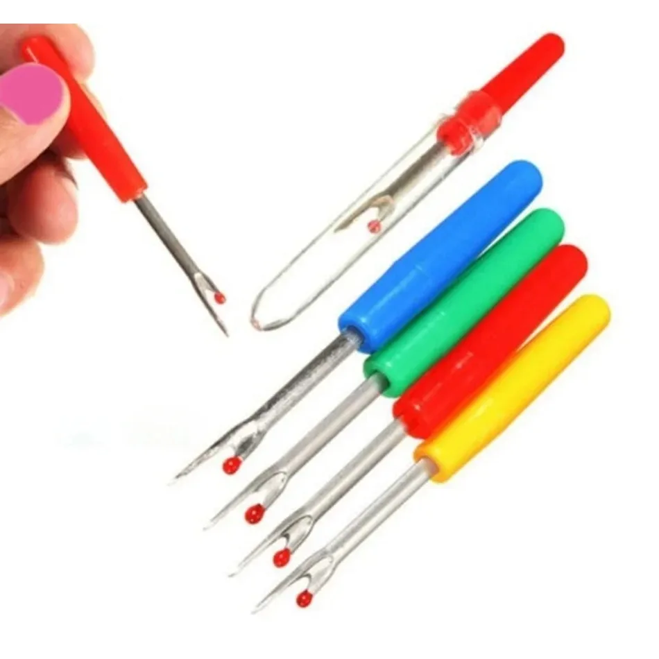 4pcs X Plastic Handle Seam Stitch Ripper Unpicker Thread Cutter Sewing Tool