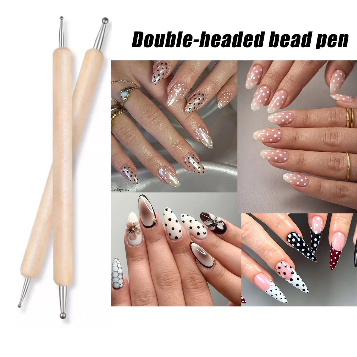 Nail Dotting Pen for Floral Design -Stainless Steel Ball Tip Art Tool for DIY Fingernail Paint Sculpt, Acrylic Markers for Salon view 3