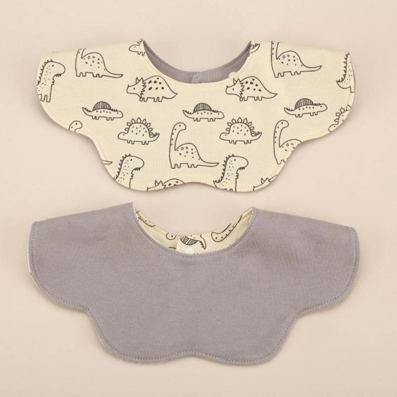 

A5YC Infant Feeding Bib Cotton Baby Burpling Cloth Gentle On Skin with Petal Design