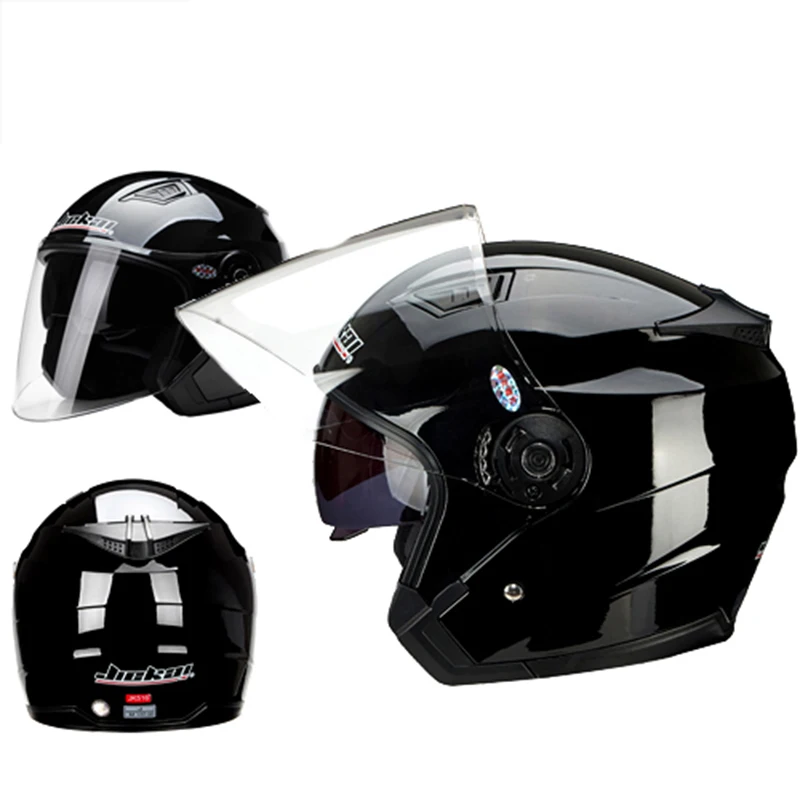 JIEKAI Open Face Helmets with Dual Sun Visor– Motorcycle Helmet