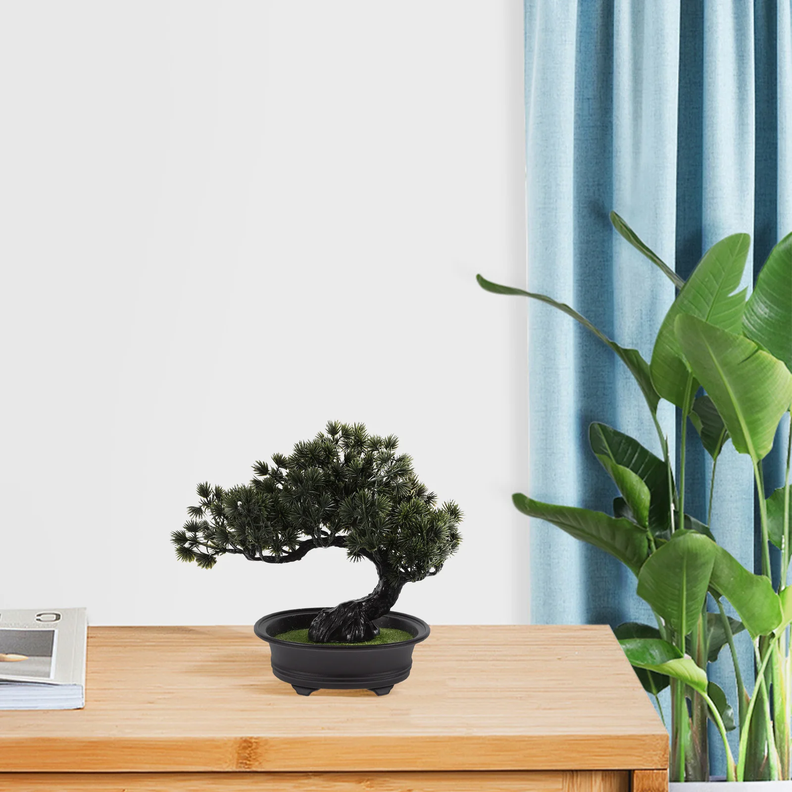 

Artificial Bonsai Tree Fake Pine Potted Plant For Home Office Decor High Realism Indoor Table Centerpiece Zen Garden Simulation