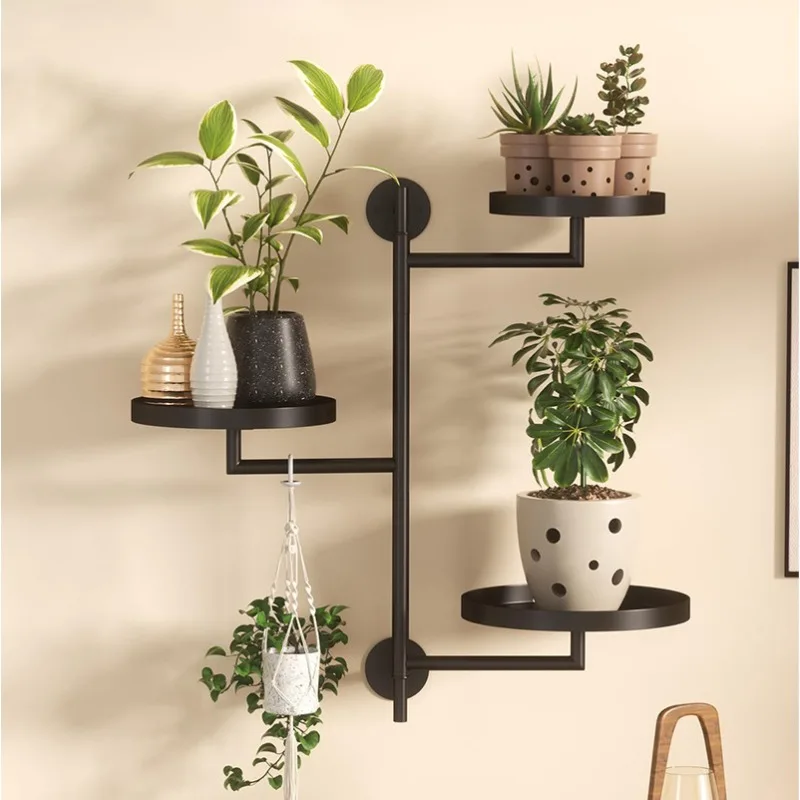 

Rotating Flower Stand - 3-Tier Iron Plant Shelf for Windows/Balcony, Decorative Spinning Display for Indoor/Outdoor Plants