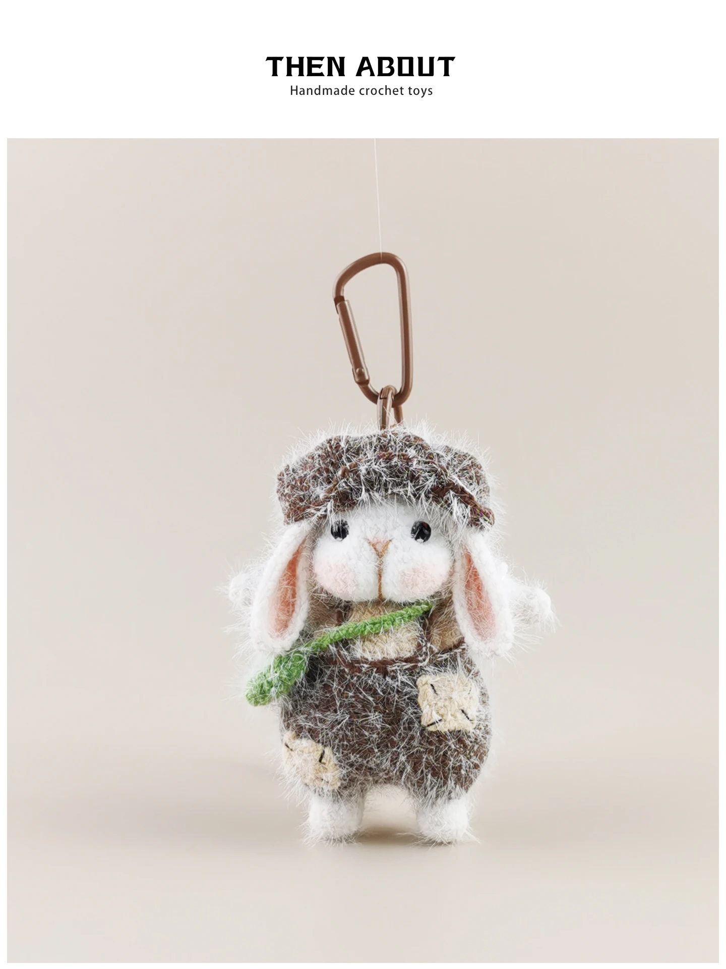 Cute Bud Hat Patch Sugar Rabbit Bag Charm Luxury High End Gift Bag Accessory Lovely Bud Design Trendy Lightweight Decoration