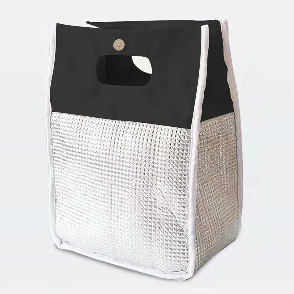 Personalized Customization Name Lunch Box Portable Insulated Black Lunch Bag Insulated Food Picnic Handbag Customized Product