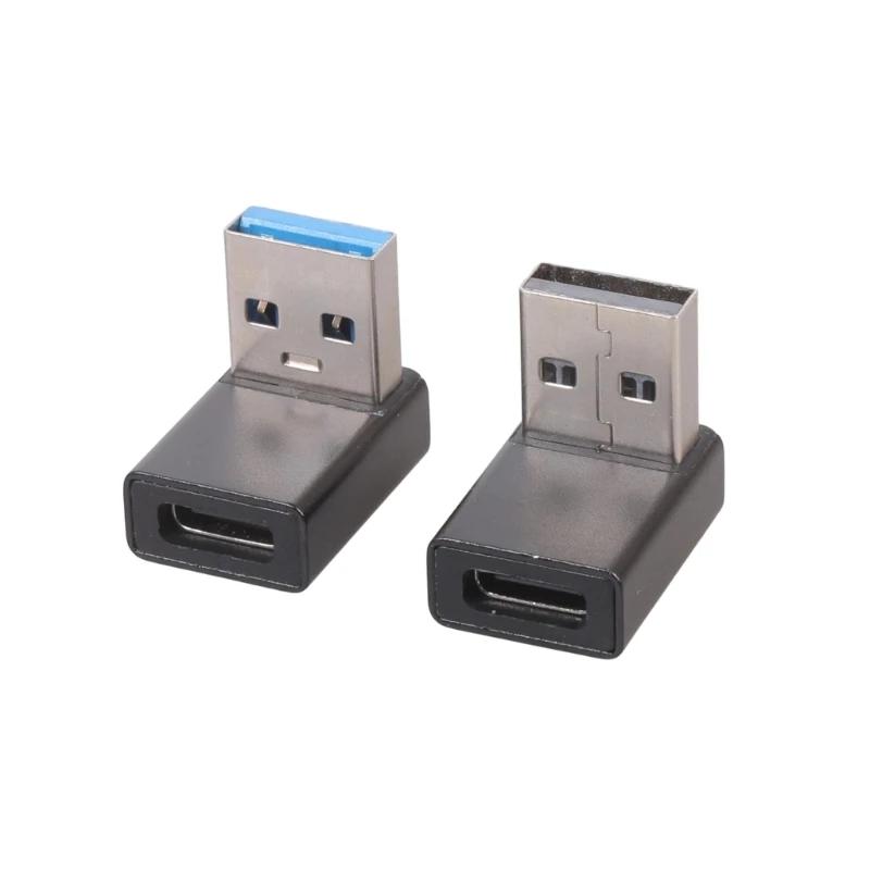 U55C 2 Piece Aluminum Alloy USB3.0 Male to Type C Female Connector Charging Adapter