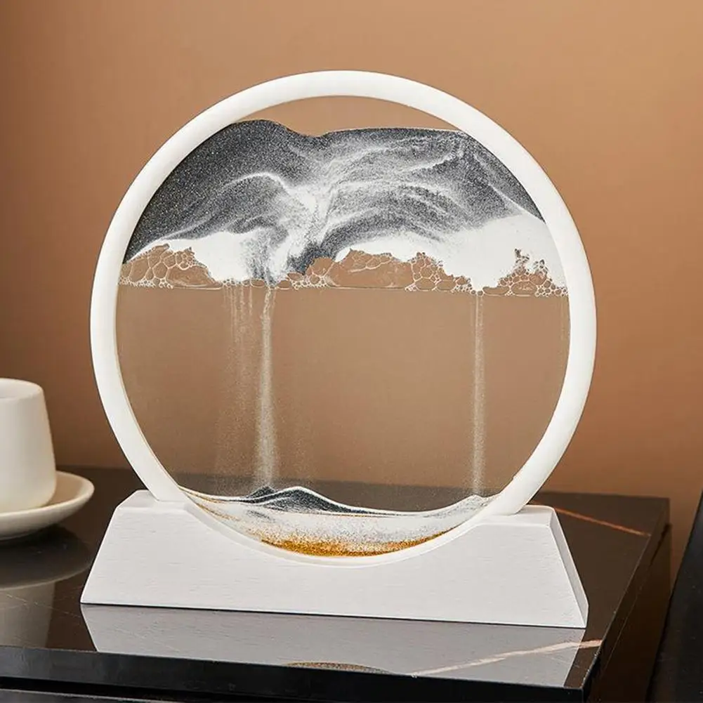 7 بوصة الرمال المتحركة الرمال عرض أعماق البحار صورة فنية ثلاثية الأبعاد ديناميكية المنزل الحركة مكتب الديكور الرمال اللوحة الهدايا عرض P5K1