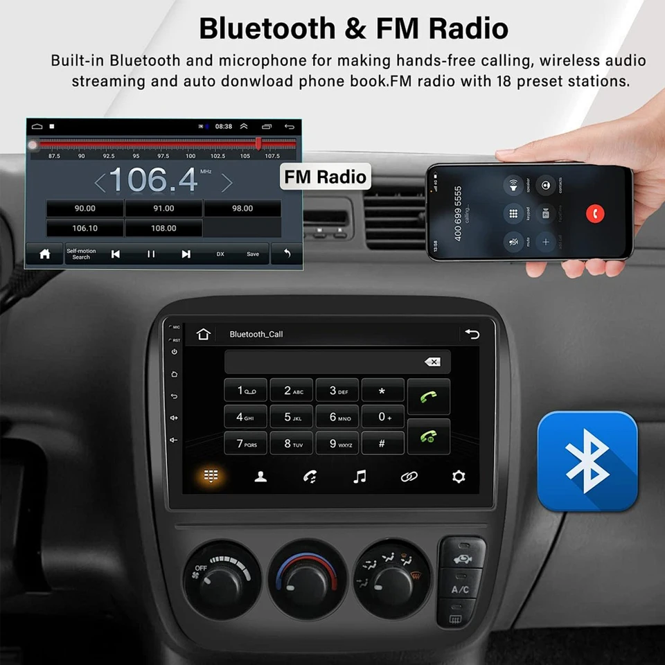 2 Din Android16 For Toyota Highlander 1 XU20 2001-2007 Car Radio