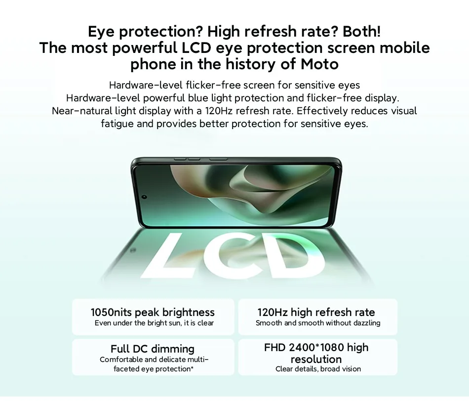 Global Rom Lenovo Motorola G100 Snapdragon 7s Gen2 LPDDR4X 6.72inch 2400*1080 LCD Screen 120HZ TypeC 30W Charging 2.4GHz Phone