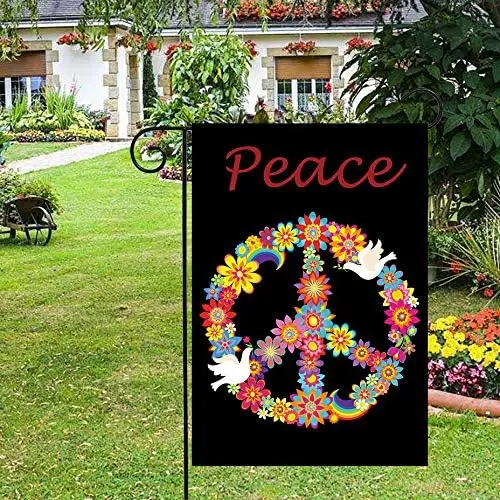 Love Peace Bird Flower Garden Yard Flag 12