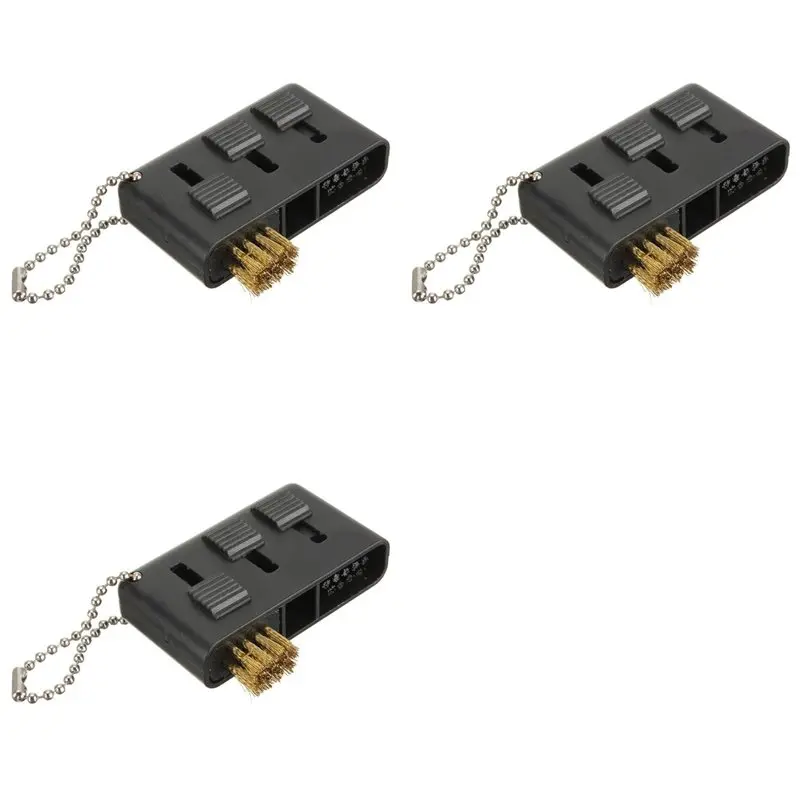 

【БОЛЬШАЯ РАСПРОДАЖА】3 комплекта щеток для чистки клюшек для гольфа 3 в 1, черные