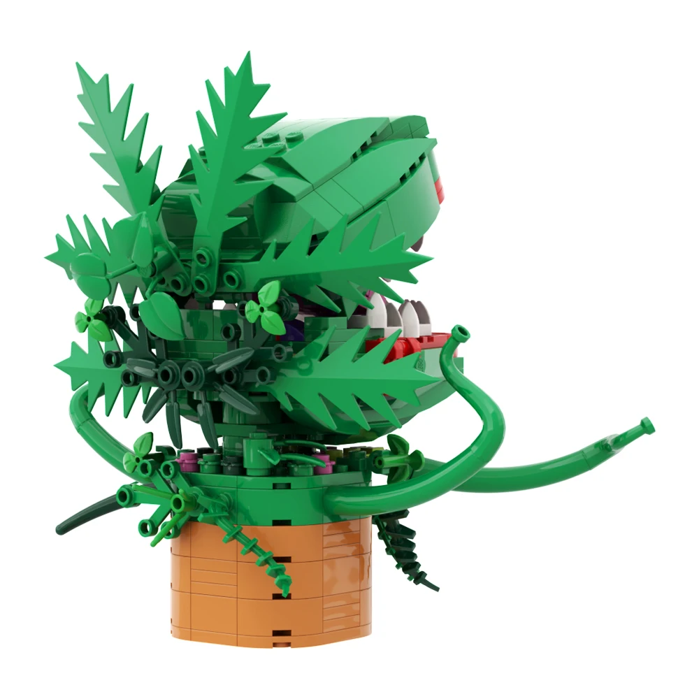 Audrey II Piranha Plant Flower Bouwstenen Horrors Shop Cannibal Bricks Halloween Cadeau voor kinderen en volwassenen (303 stuks)