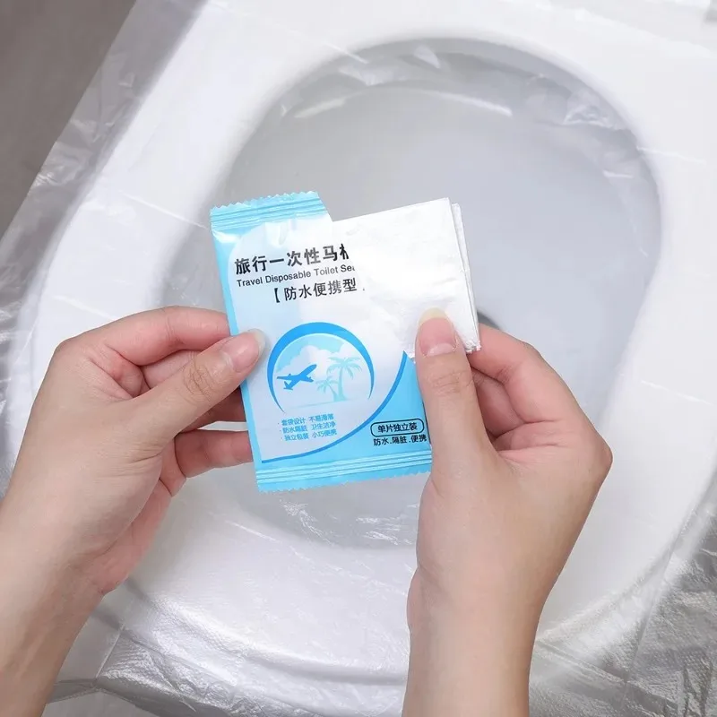 Portable Disposable Toilet Seat Mat Waterproof Safety Toilet Seat Pad for Travel Independent Packaging Pad Bathroom Accessiories