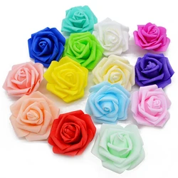 20pcs/lot Handmade 6cm Artificial Foam Roses PE Foam Rose Flower Head DIY For Wedding Home Festival Decorative Flowers scrapbook