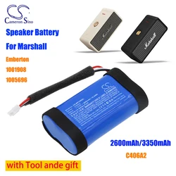 CameronSino Speaker 2600mAh/3350mAh Battery C406A2 for Marshall Emberton 1001908 1005696