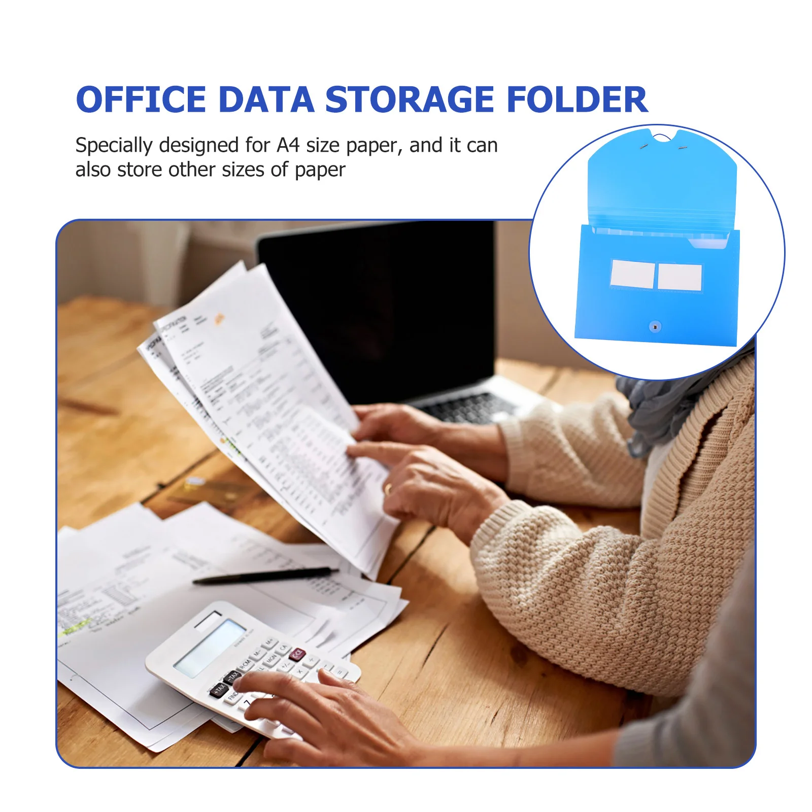 

1pc Plastic A4 File Folder For Office Home Document Storage Portable Pp Paper Organizer Tax Bill Contract Receipt Filing