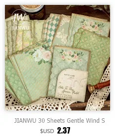 JIANWU 10 teile/satz Handy Fall Transparente Rückseite Karte Kreative DIY Journal Material Dekor Schreibwaren – Detail 5