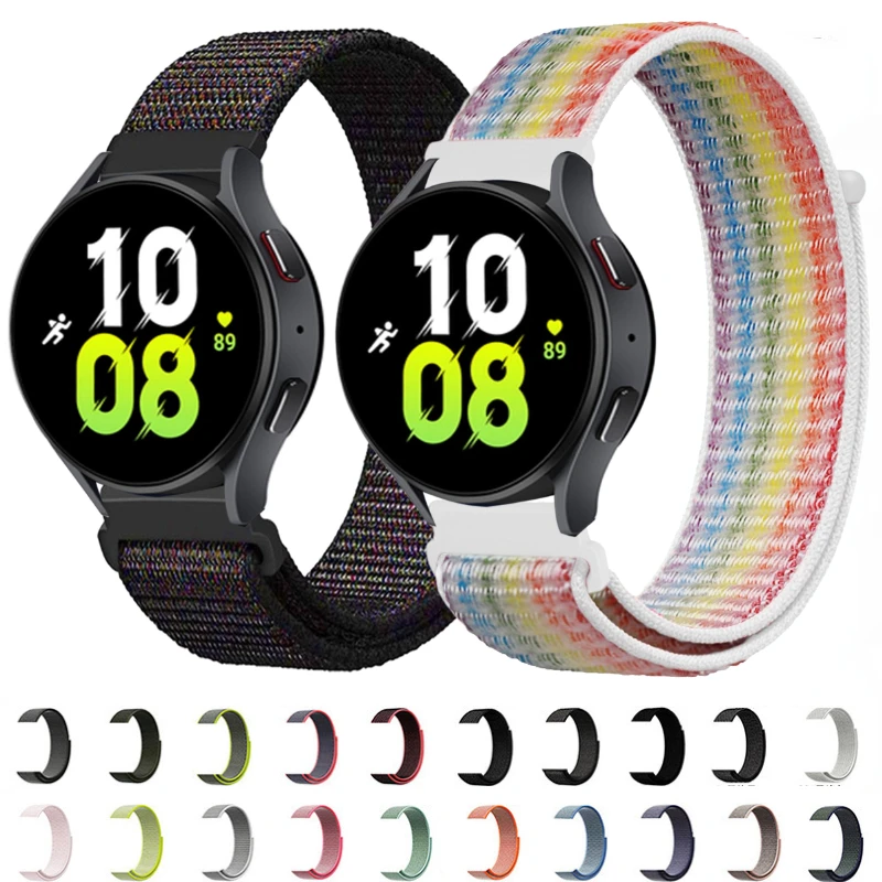 

20mm 22mm Nylon Loop Strap for Samsung Galaxy Watch 6 5 4 40mm 44mm Huawei Watch 4 Pro GT2 Bracelet Belt Amazfit GTS 4/GTR Band