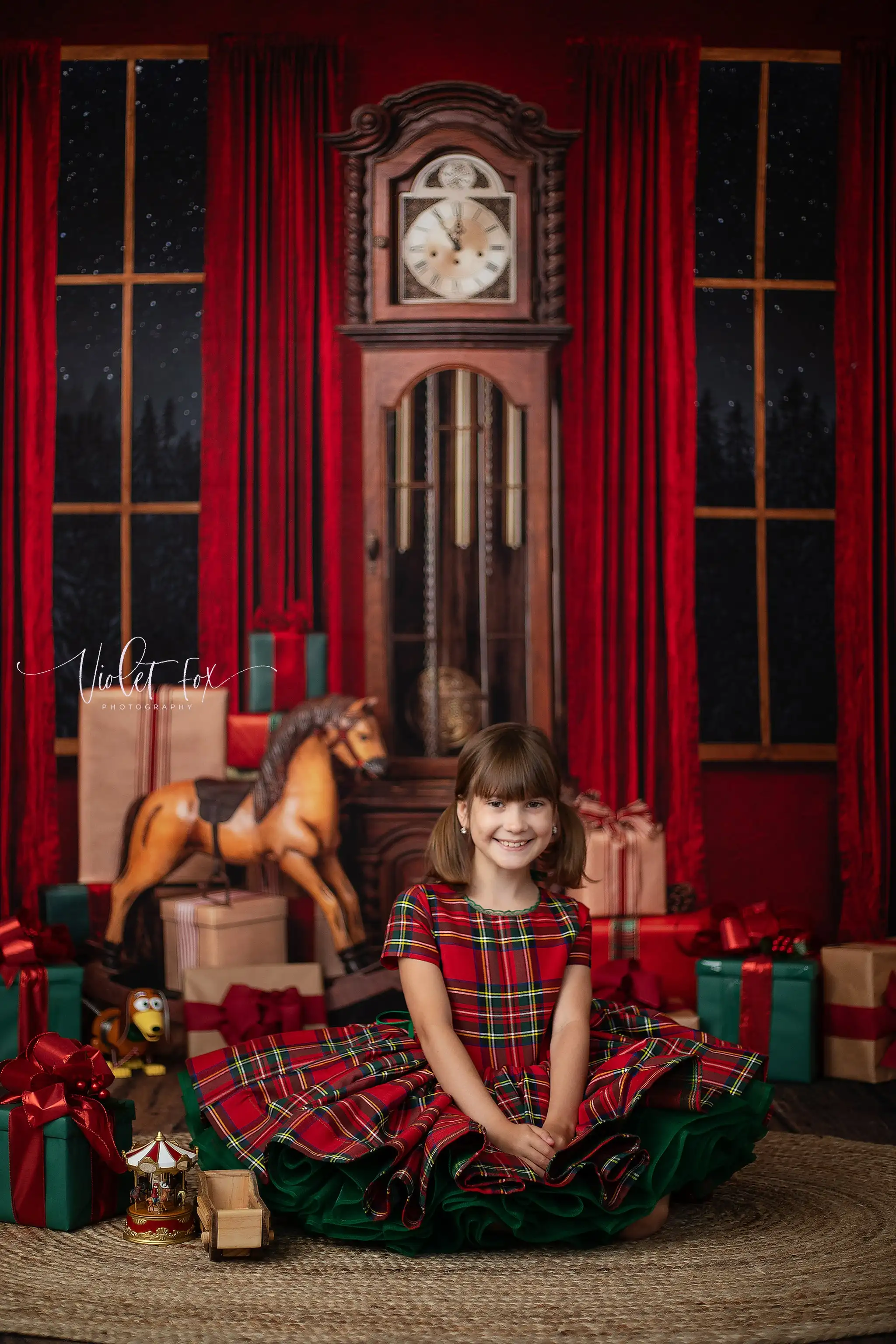 Santas Fireside Mantle Backdrops Kids Family Photography Child Baby Photocall Xmas Fireplace Red House Backgrounds