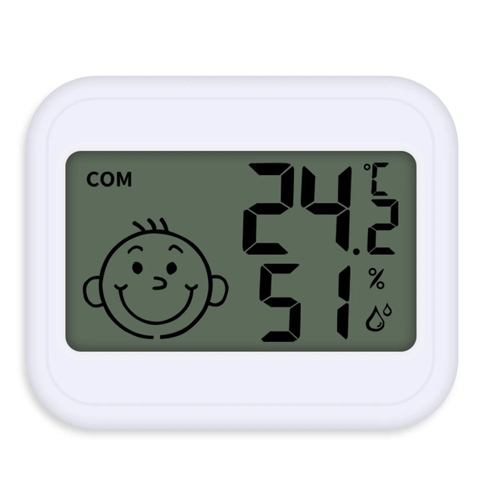 High Precision Indoor Mini Digital Display Temperature Humidity Meter With Button Cell -50~+50 ℃ 10%-99% RH