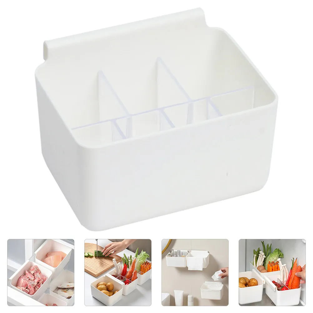 

Stylish Fridge Side Door Boxes Hanging Storage Organizer for Refrigerator Door Clear Plastic Kitchen Supplies Fridge Organizer