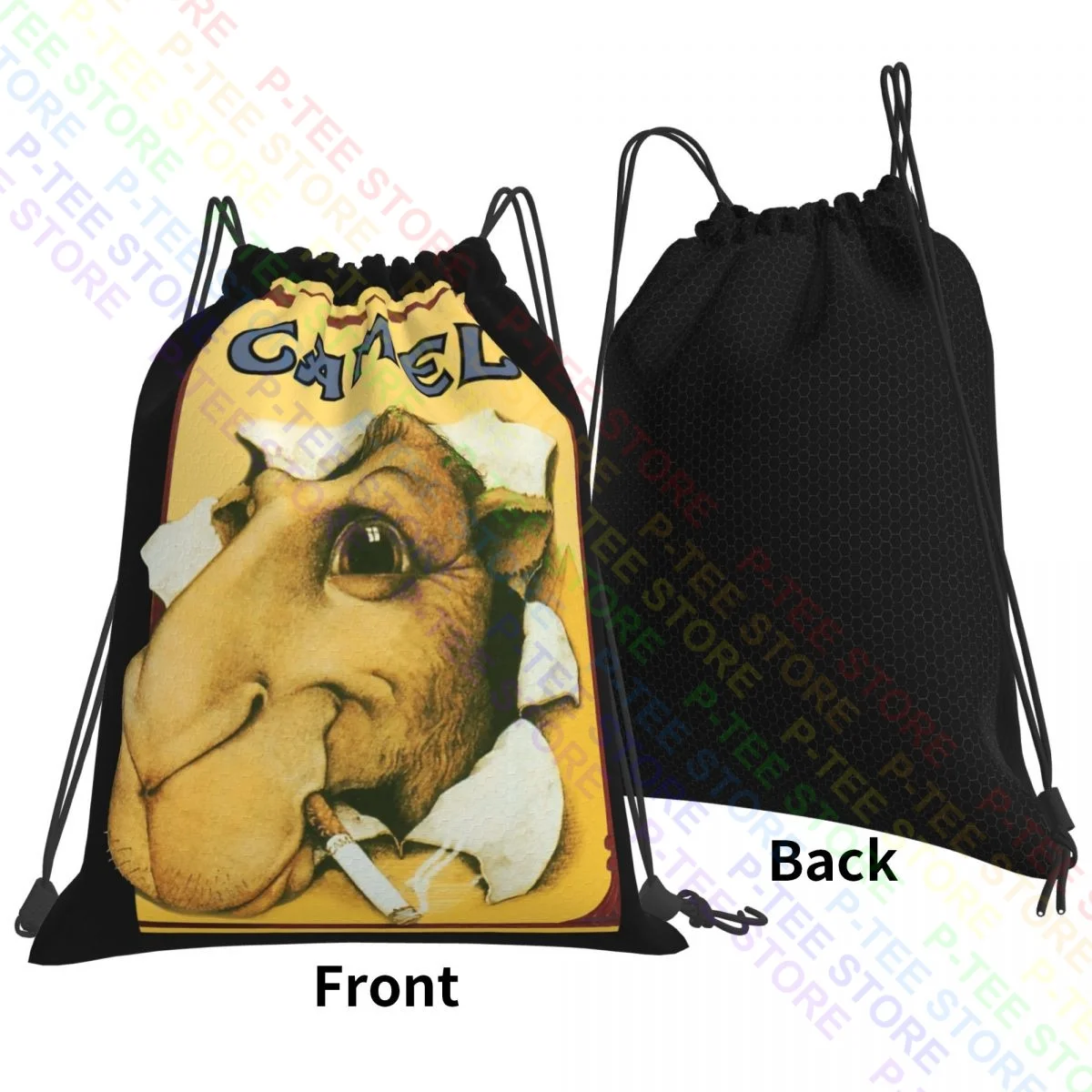 Joe Camel Cigarettes Heather Drawstring Bags Gym Bag Travel Art Print Lightweight Large Capacity