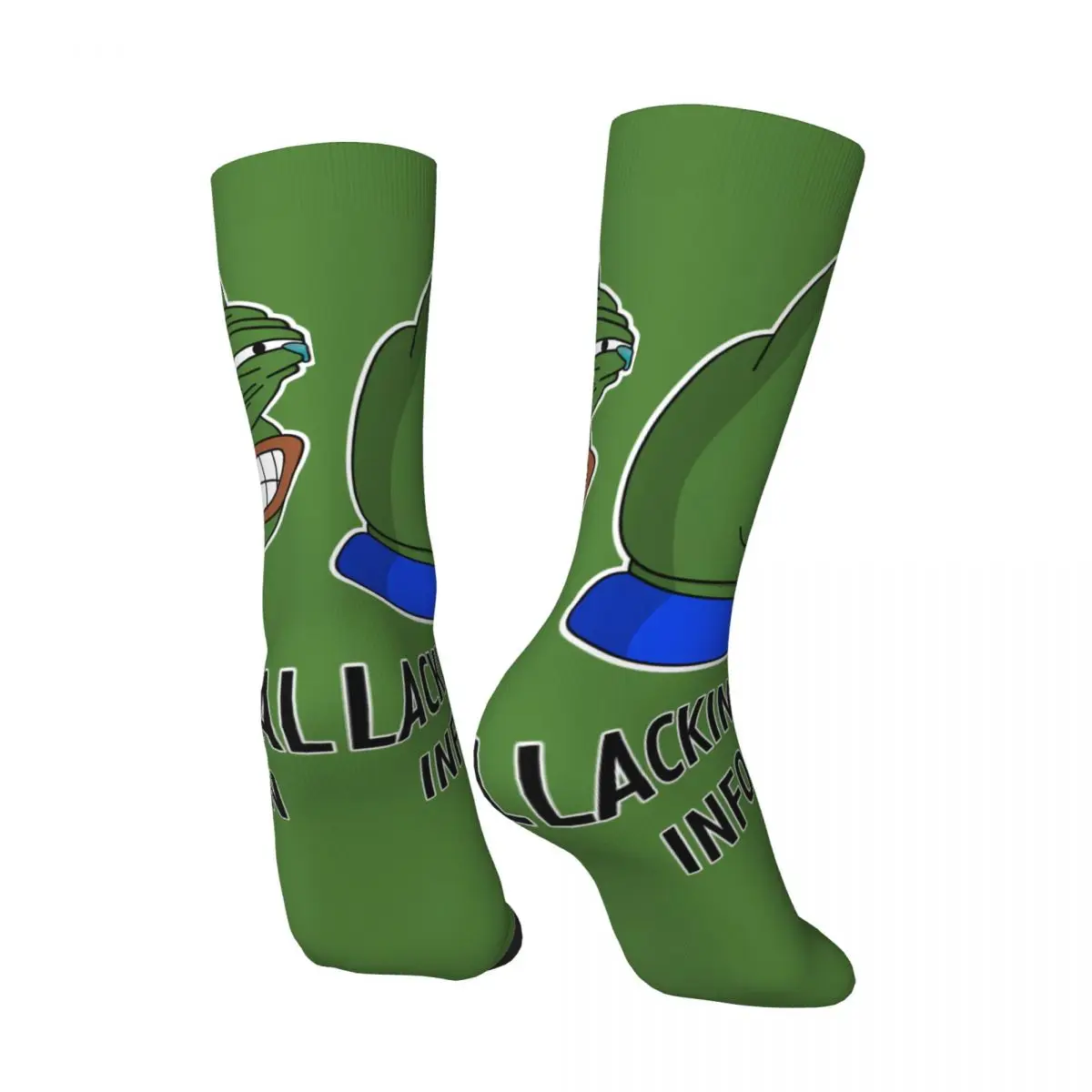 Men's compression Socks LACKING CRITICAL INFORMATION Vintage Harajuku Pepe Frog Animal Hip Hop Novelty Pattern Crew Crazy Sock