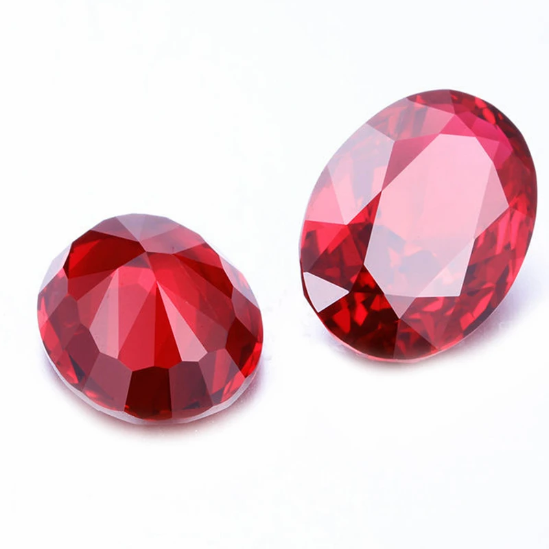 Large Fluorescent Ruby 13×18mm 16.0ct Oval Faceted Cut Natural Cutting Unheated Mined Ruby VVS Gem Diy Wedding Jewelry