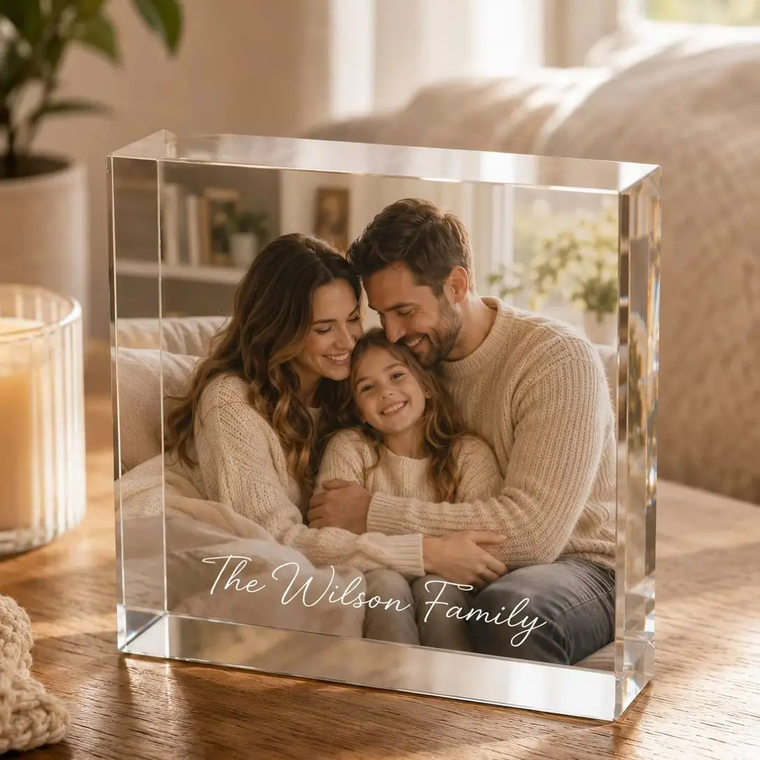 Custom Acrylic Tabletop Decorations Featuring Personalized Photos, Artistic images, Couple Portraits, or Family Photos—Perfect