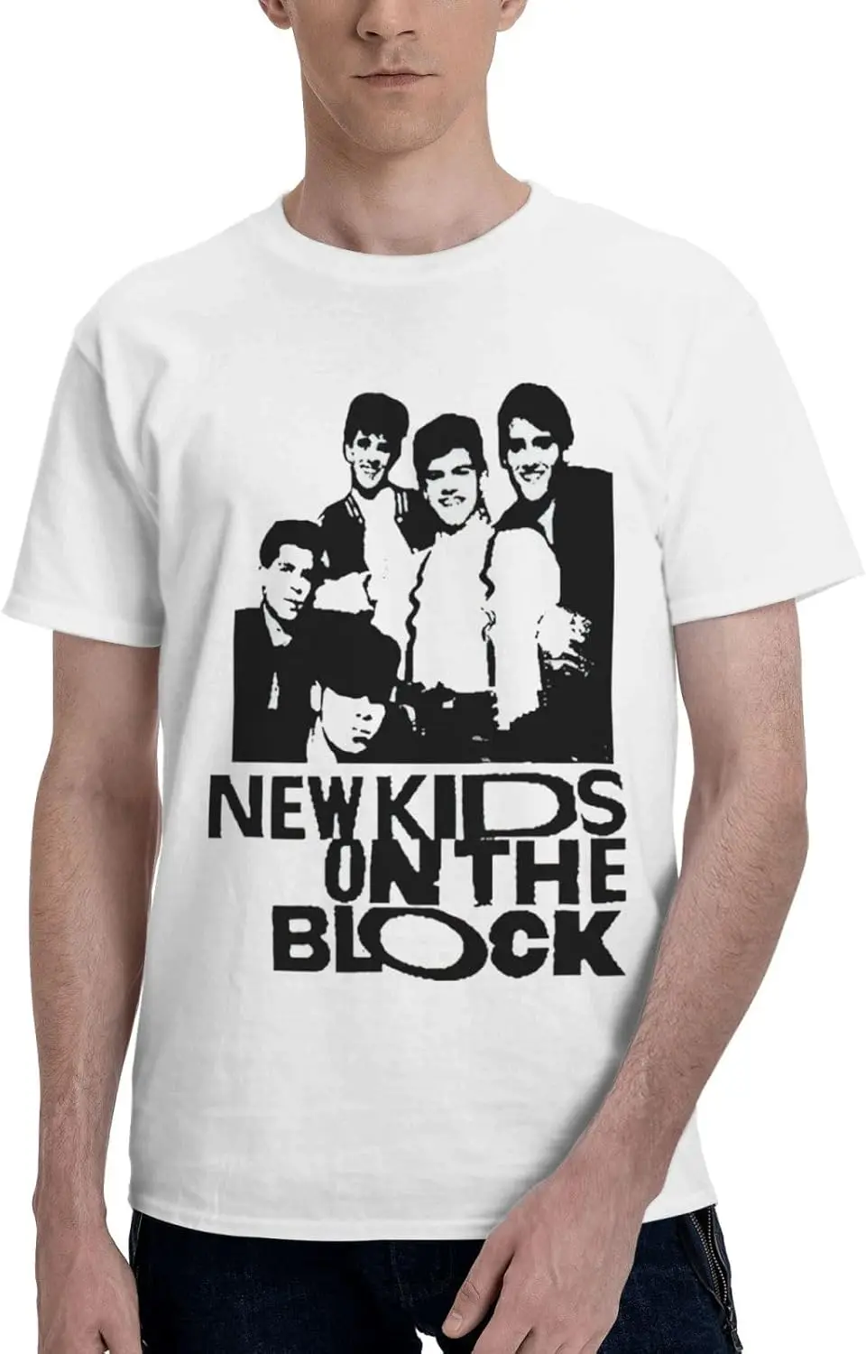 

Man Crew Neck Cotton Soft Retro Tops Short Sleeve Tee White