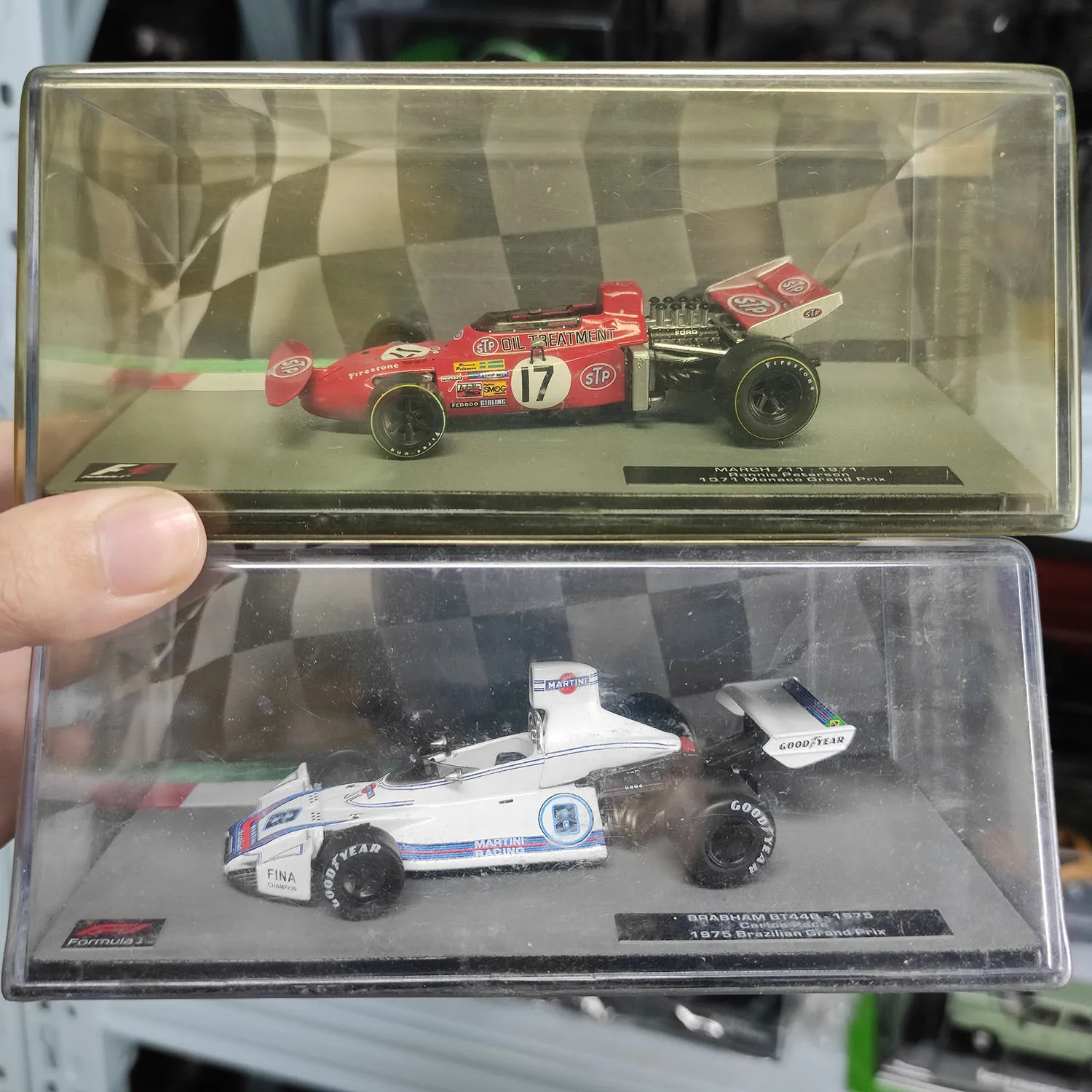 Diecast IXO 1:43 Scale 1971 Monaco Grand Prix & BRABHAM BT44B-1975 Alloy Car Model