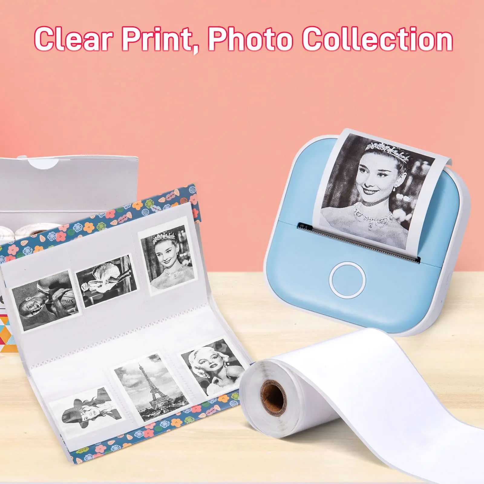 T02 Plakkerig Wit Thermisch Papier Voor Phomemo T02 Mini Pocket Printer Zelfklevend Paper-10-Years-50mmx3.5m Wit Papier 3 Rollen