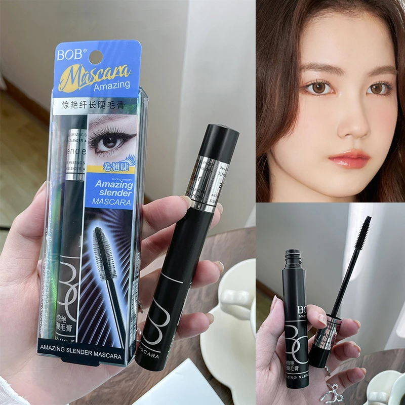Preto grosso olho preto alongado impermeável à prova de suor longa duração rímel configuração creme festa encaracolado grosso volume cílios