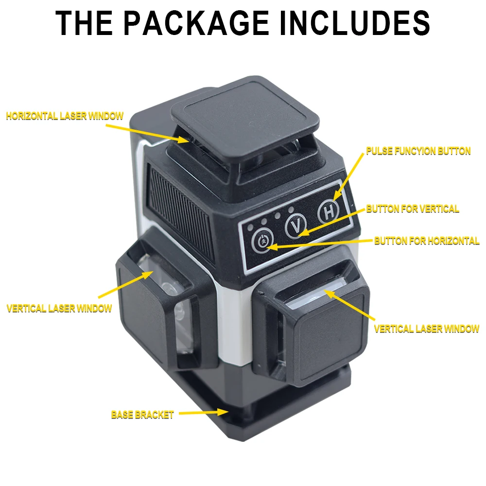 Mini 16 Lines 4D Laser Level Green Lines Self-Leveling Horizontal and Vertical Powerful Green Beams Laser Level