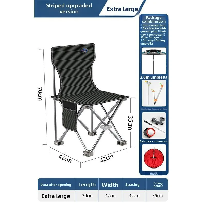 Guohe chaise de pêche Portable pêche en plein air tourisme pique-nique robuste Durable loisirs pliable chaise de Camping mobilier d'extérieur