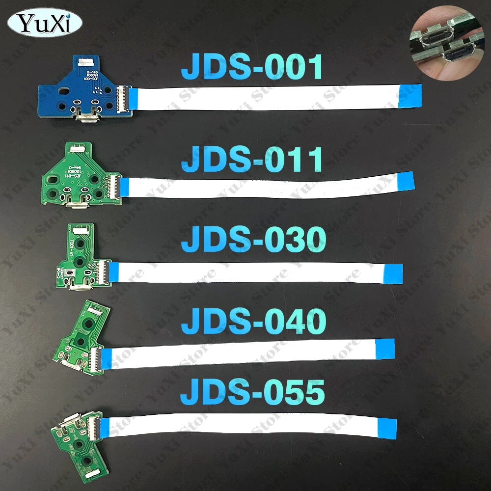 

Micro USB Charging Board Port Socket Jack Dock For PS4 Pro Slim 12Pin 14Pin Flex Ribbon Cable For JDM JDS 001 011 030 040 055