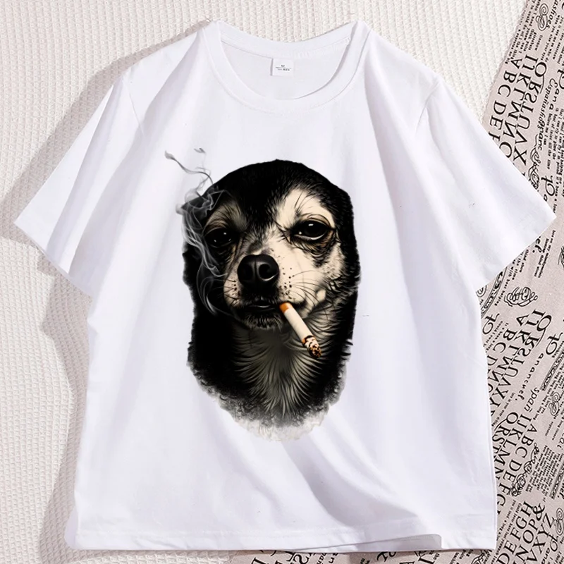 

Футболка с изображением курильщика-чихуахуа, винтажная футболка с графическим рисунком собаки в стиле Y2K Grunge, забавная футболка с изображением собачьей мордочки, Comfort Colors ® Футболка с принтом в стиле мем, подарок для