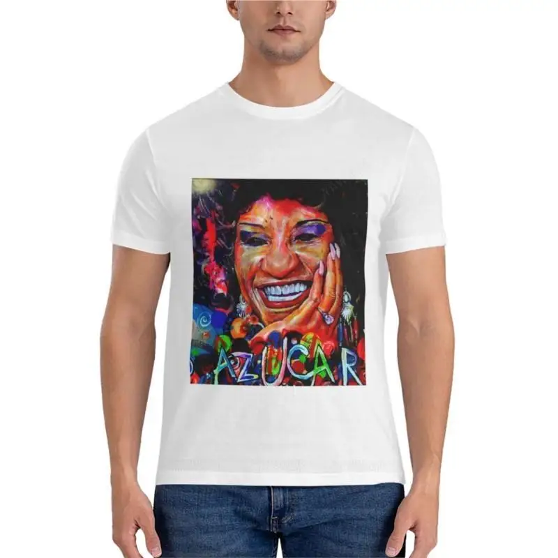 summer t-shirt for mens Celia Cruz, AZ?CAR! Fitted T-Shirt men clothes Oversized t-shirt cotton boys tops