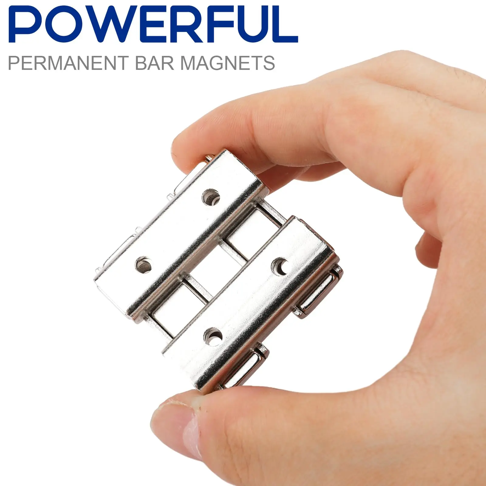 Rectangular Magnets 70 LB Force 60 X 13.5 X 5 mm with Countersunk Hole, Steel Capsule and Screws, Industrial Use, Pack of 6/12